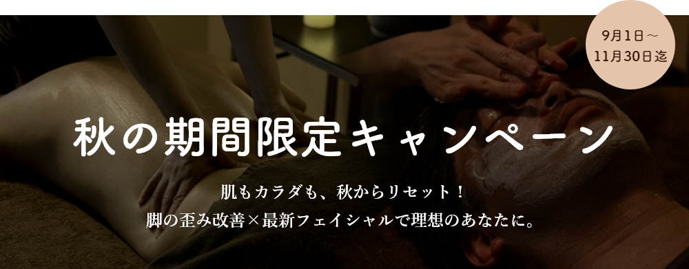 秋の期間限定キャンペーン